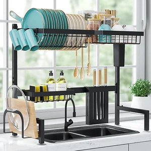 Dish Drying Rack - Large over the Sink Dish Drainer Drying Rack Organizers - Picture 1 of 12
