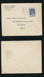 CURACAO 1933 SHIP MAIL KNSM EL LIBERTADOR PRINTED ENVELOPE J.G EMAN to GB - Picture 1 of 3