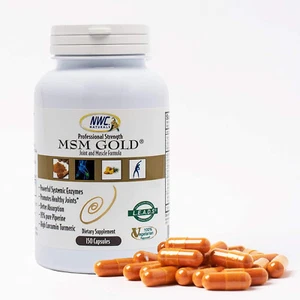 MSM Gold Systemic Enzyme Supplement - Joint & Muscle Support - 150 Capsules - Picture 1 of 3