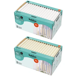 Großpackung 136 Stück Dinnerkerzen/Stabkerzen 9 h Brenndauer 24/2,2 cm - Gastro  - Bild 1 von 12