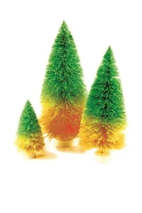 Cody Foster Ombre Bottlebrush Sisal Trees Green Peach Set of 3 - Picture 1 of 1