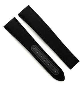 Authentisches Omega 20 mm x 16 mm schwarz Stoff Cordura Uhrenarmband Band CWZ014117 OEM - Bild 1 von 7