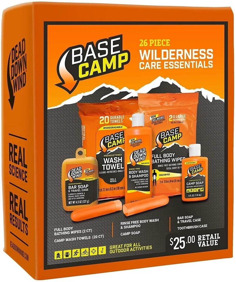 Wilderness Care Essentials Camping Hunting 26 Piece "BASE CAMP" Dead Down Wind - Image 1 of 3
