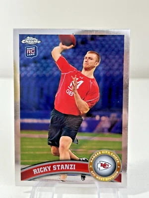2011 Topps Chrome RC53 Refractor Ricki stanzi Kansas City Chiefs NFL - Image 1 of 2