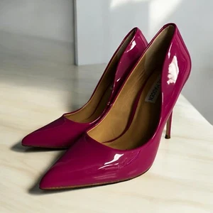 Steve Madden DAISIE Hot Pink Patent High Heel Pointed Toe Stiletto Pumps Size 6 - Picture 1 of 7