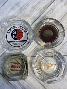 Advertising Ash Trays Hotels Restaurants Bank Travel Lodge Nugget Lot of 4 - Picture 1 of 6