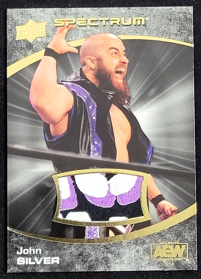 2021 UPPER DECK AEW SPECTRUM JOHN SILVER DARK MEMORABILLIA #D 1/25 *ALPHA* - Image 1 of 2