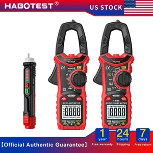 Habotest HT206 Digital Klemme Meter Multimeter AC DC Volt Amp Ohm Kappe Tester - Bild 1 von 19