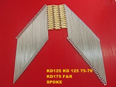 Fit KAWASAKI KD125 KD 125 '75-79 KD175 F&R SPOKE 72Pcs.NIPPLE GOLD JAPAN [mi Foto 1 de 4