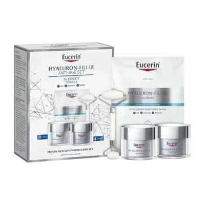 Eucerin Hyaluron-Filler Anti-Age Set 3x Effect Formula Fills & Defends NEW - Image 1 of 4