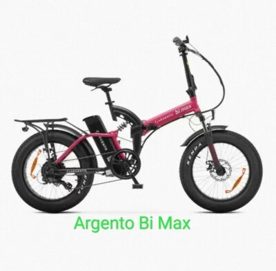 Argento Bi Max Bici Elettrica Pieghevole Ruote 20" Autonomia Max 70km  - Immagine 1 di 4