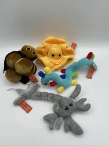 Lot of 4 Giant Microbes MRSA, Plasma, RNA, & Brain Cell Stuffed Plush Biology - Picture 1 of 24