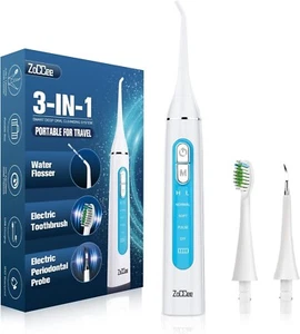 ZoCCee Water Flosser and Electric Toothbrush Combo - 2in1 Oral Irrigator/Sonic T - Picture 1 of 7