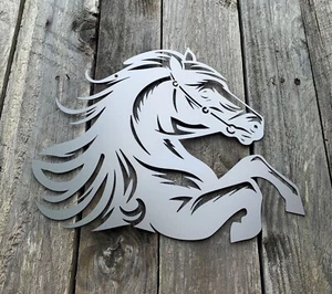 CABALLO ARTE PARED JARDÍN ORNAMENTO INTERIOR EXTERIOR ACERO OXIDADO EQUITACIÓN REGALO 4 - Imagen 1 de 1