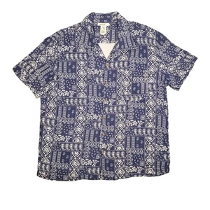 Hiroshi Kato The Wrench Waffle Shirt Hawaiian Aloha Mens XL Blue Bandana USA - Picture 1 of 6
