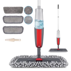 Fregonas en aerosol de microfibra para limpieza de pisos polvo seco húmedo madera dura fregona de piso de cocina - Imagen 1 de 12