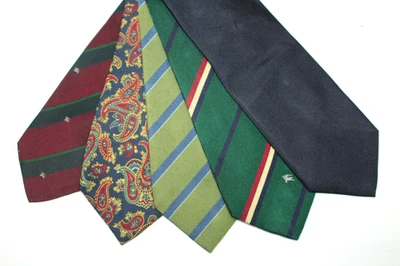 LOT OF 5 BURBERRY 100% silk ties. Made in Italy England F86736 - Image 1 of 2