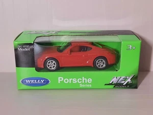 Modellino Statico Porsche Cayman S Welly Auto Colore Rosso Scala 1:64 - Foto 1 di 1