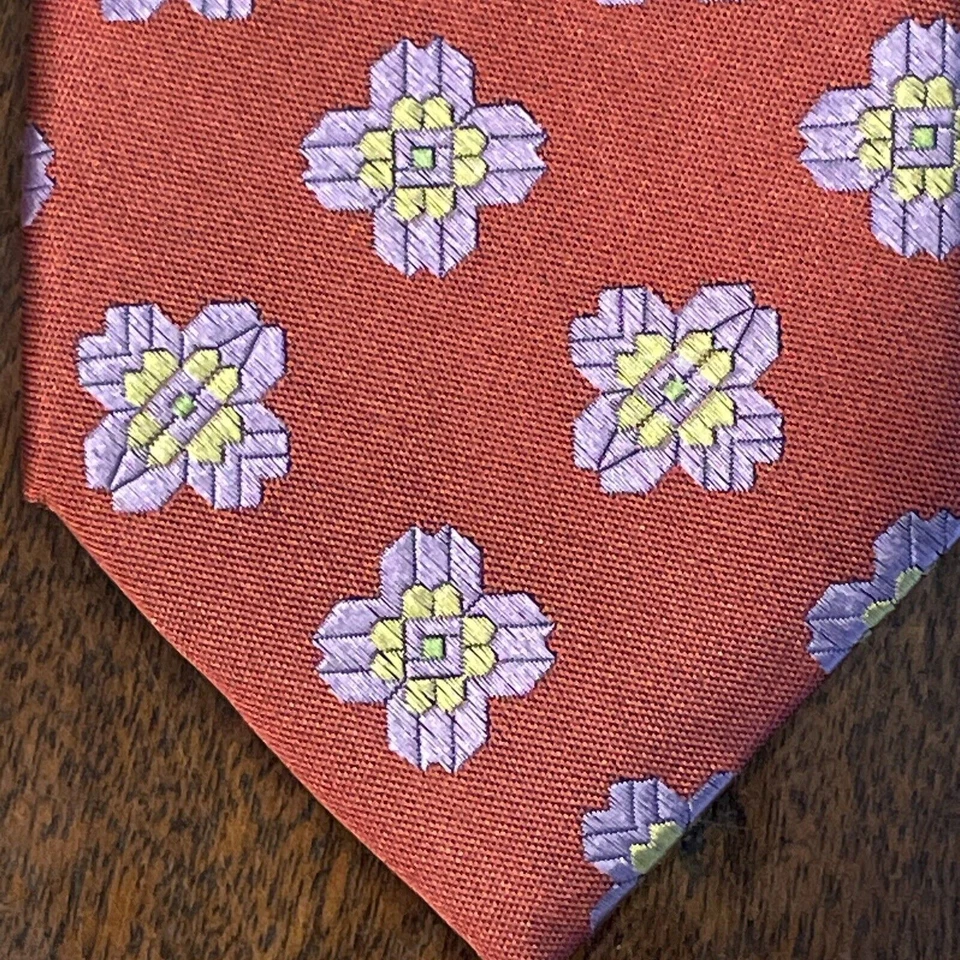 "Corbata de cuello de seda floral roja negra marrón 1826 para hombre $125-60""" Foto 1 de 4