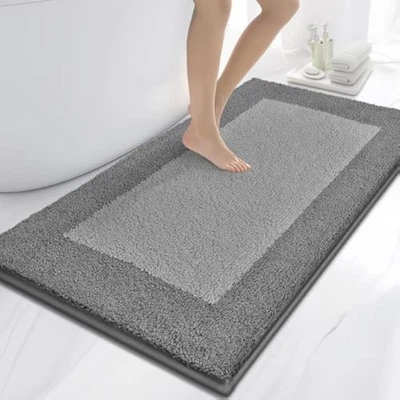 Alfombras de baño 30" x 60", alfombras de baño antideslizantes extra suaves absorbentes, Mach Foto 1 de 4