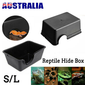 Plastic Reptile Hide Box Reptile Cave Snake Lizard Hide Reptile Enclosure Decor