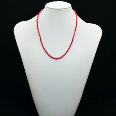 Moda rojo natural coral marino fósil piedras preciosas collar con cuentas! Regalo y joyero Foto 1 de 2