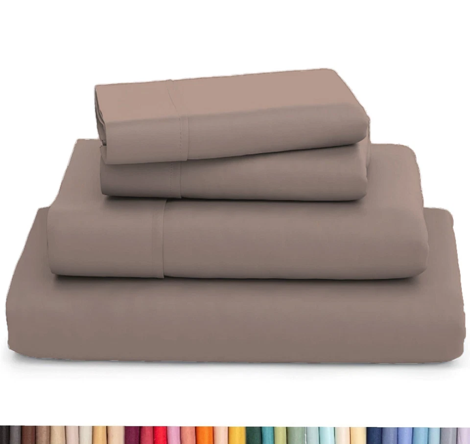 Juego de sábanas de bambú premium de 4 piezas, serie 2200, suave y refrescante - sin arrugas Foto 1 de 1