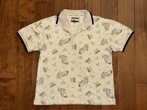 Vintage Mercedes Benz Polo Shirt Mens Large White By Pivot Rules Short Sleeve - Picture 1 of 6
