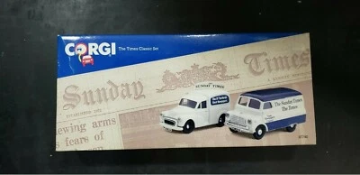 Corgi 1:43 Scale #97740 - The Times Classic Set - Morris Minor Van & Bedford Van - Image 1 of 4