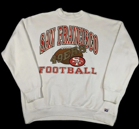 Vintage San Francisco 49ers 90s White Men's XL Sweatshirt NFL~LOGO 7~ Cover