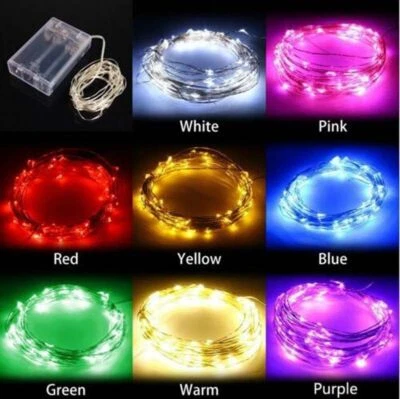 BATTERY (AA) LED 10FT/15FT/OR 30FT fairy string lights holiday xmas dance party - Image 1 of 4