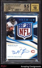2020 Immaculate Collection Devin Hester NFL Shield PATCH AUTO BGS 9.5 GEM 1/1