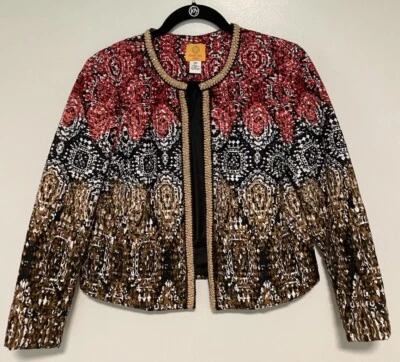 Blazer Ruby RD. Women Jacket Suit 100% Cotton Size 12P Vintage Y2K Spring Summer - Image 1 of 4