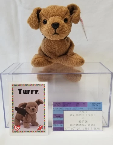 New Jersey Devils "TUFFY" Beanie Baby w/"players card" #5995 & Game Ticket Cover