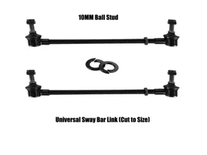 Universal Adjustable Sway Bar Link Pair 320mm Max | 10mm Stud Cut to Size - Bild 1 von 9