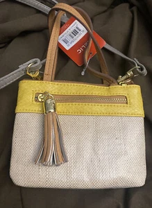 Small Relic Avondale BDL ZIP YELLOW MULTI REMOVABLE STRAP NEW WITH TAGS - Picture 1 of 8