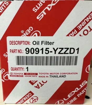 Filtro de aceite genuino Toyota Lexus 90915-YZZD1 OEM Foto 1 de 2