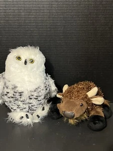 2-9” plush lot snowy owl/Buffalo - Picture 1 of 13