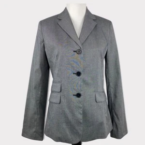 Talbots Damen Neu mit Etikett blau Mini Karo drei Knöpfe Luxus Karriere Blazer 6 lang/C36 - Bild 1 von 7
