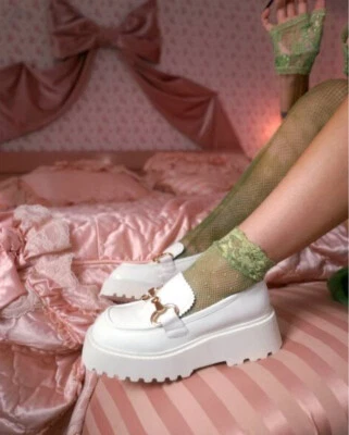 Mocasín con plataforma Jeffrey Campbell Skooled - Caja blanca talla 9,5 Foto 1 de 4