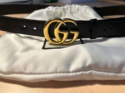 Cintura Gucci in Pelle Nera - Immagine 1 di 4