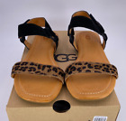 Nib Ugg W. Rynell 9M Leopard Leather Sandals, Retail $85