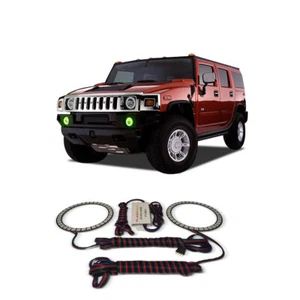 Bright Green Angel Eye Fog Light Halo kit for Hummer H2 03-09 - Imagen 1 de 3