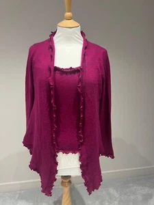 PURE COLLECTION 100% CASHMERE - TOP and CARDIGAN - VERY GOOD ORDER SIZE 12 - Picture 1 of 9