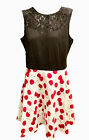 Heloise Fashion Women’s XL Dress Swirly Skirt Cherries Rockabilly Stretchy Top