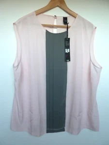 GOK for TU pastel pink grey COLOUR BLOCK OCCASION PARTY top Size 22 NEW TAGS - Picture 1 of 9