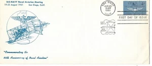 1961 FDC,  50th ANNIVERSARY NAVAL AVIATION , IAS-NAVY - Picture 1 of 1