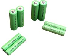 AA & AAA or 2/3AA + 2/3AAA 1/3AAA Rechargeable Solar Light Batteries 1.2v Ni-MH
