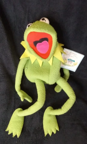 Vintage EDEN Muppets Kermit Frog Large Plush Full Body Hand Puppet Collar RARE Cover