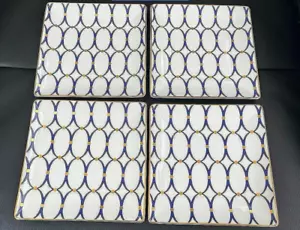 WEDGWOOD Renaissance Gold Square Tray Set of 4 – 5.7in x 5.7in Elegant Tableware - Picture 1 of 18